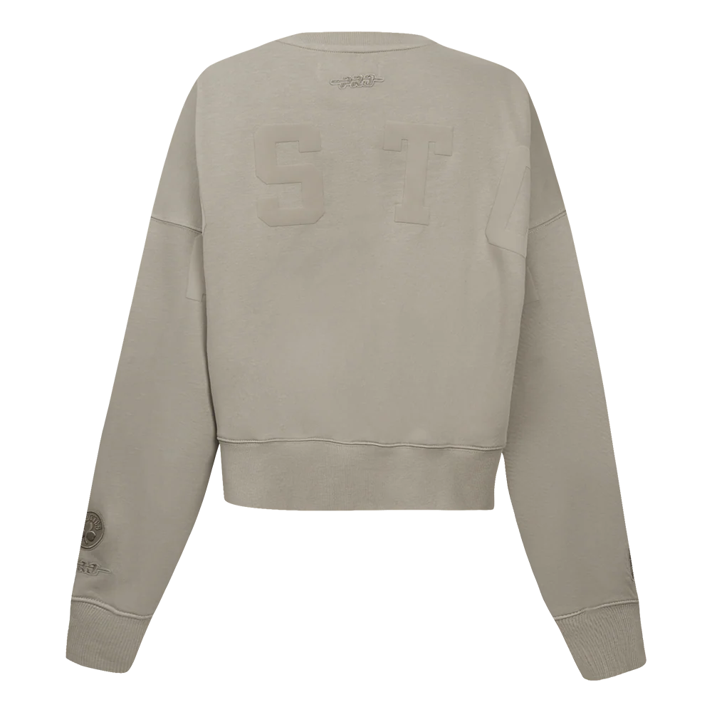 NBA BOSTON CELTICS WINGSPAN WOMEN'S FLEECE CREWNECK (TAUPE) - Image 5