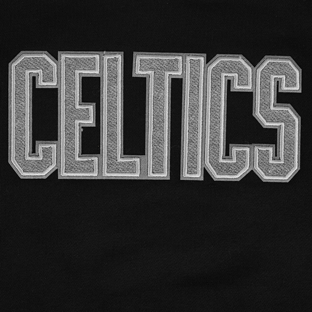NBA BOSTON CELTICS REVERSE FRENCH TERRY WOMEN'S FLEECE CREWNECK (BLACK) - Image 9