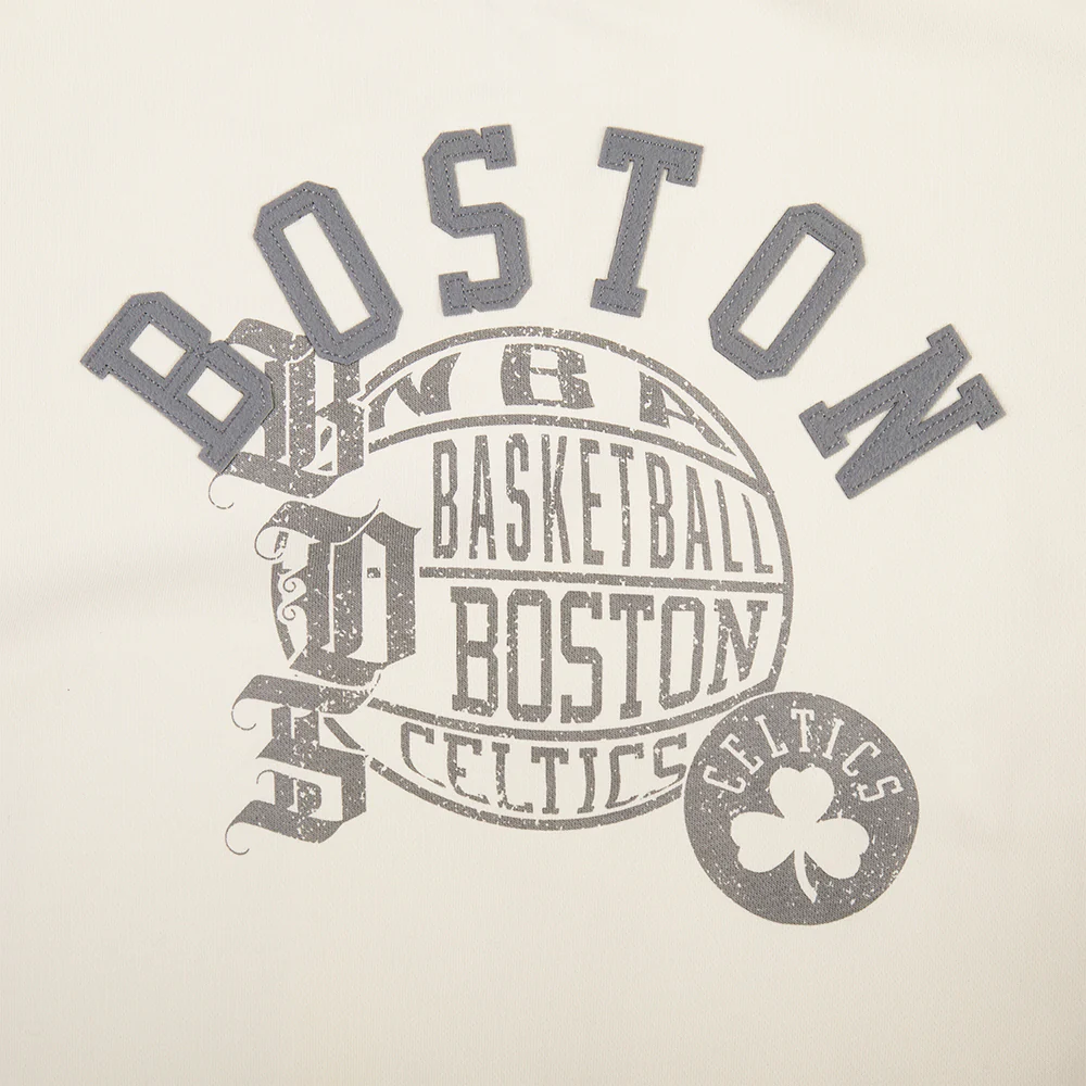 NBA BOSTON CELTICS STREET TEAM WOMEN'S FLC CREWNECK (EGGSHELL) - Image 5