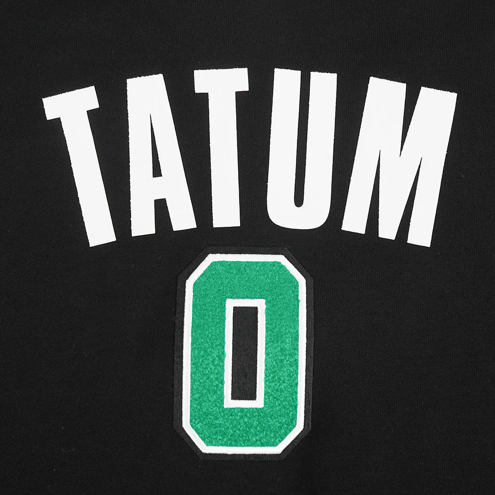 NBA BOSTON CELTICS JAYSON TATUM #0 CLASSIC PNN WOMEN'S FLC CREWNECK (BLACK) - Image 5