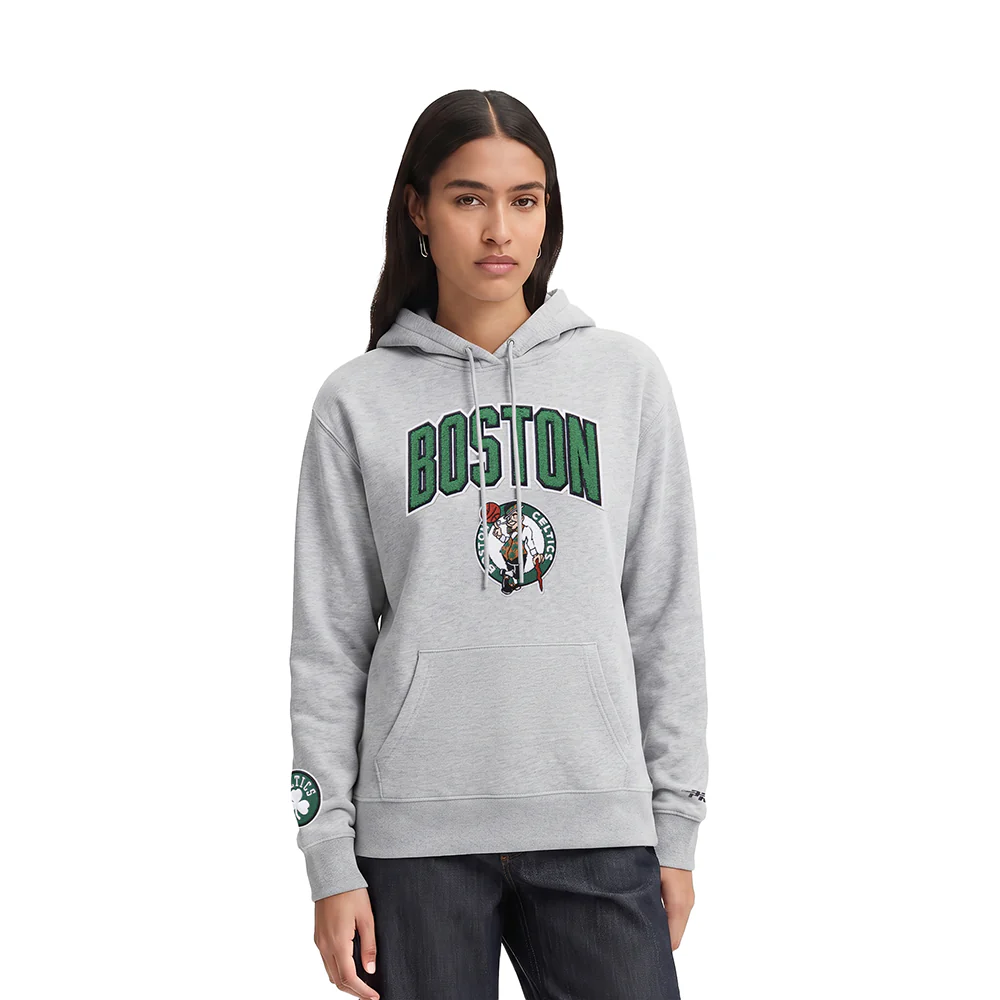 NBA BOSTON CELTICS CLASSIC WOMEN'S PULLOVER HOODIE (HEATHER GREY)