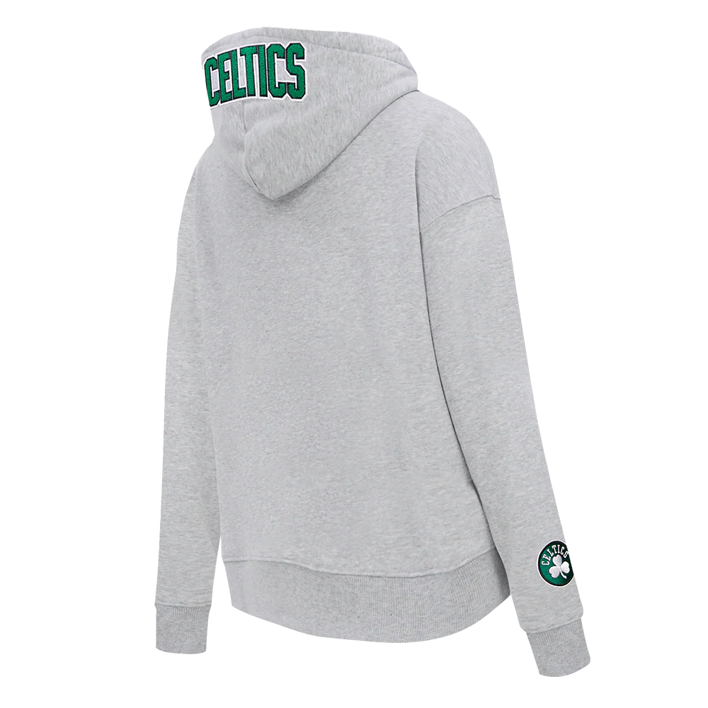 NBA BOSTON CELTICS CLASSIC WOMEN'S PULLOVER HOODIE (HEATHER GREY) - Image 5