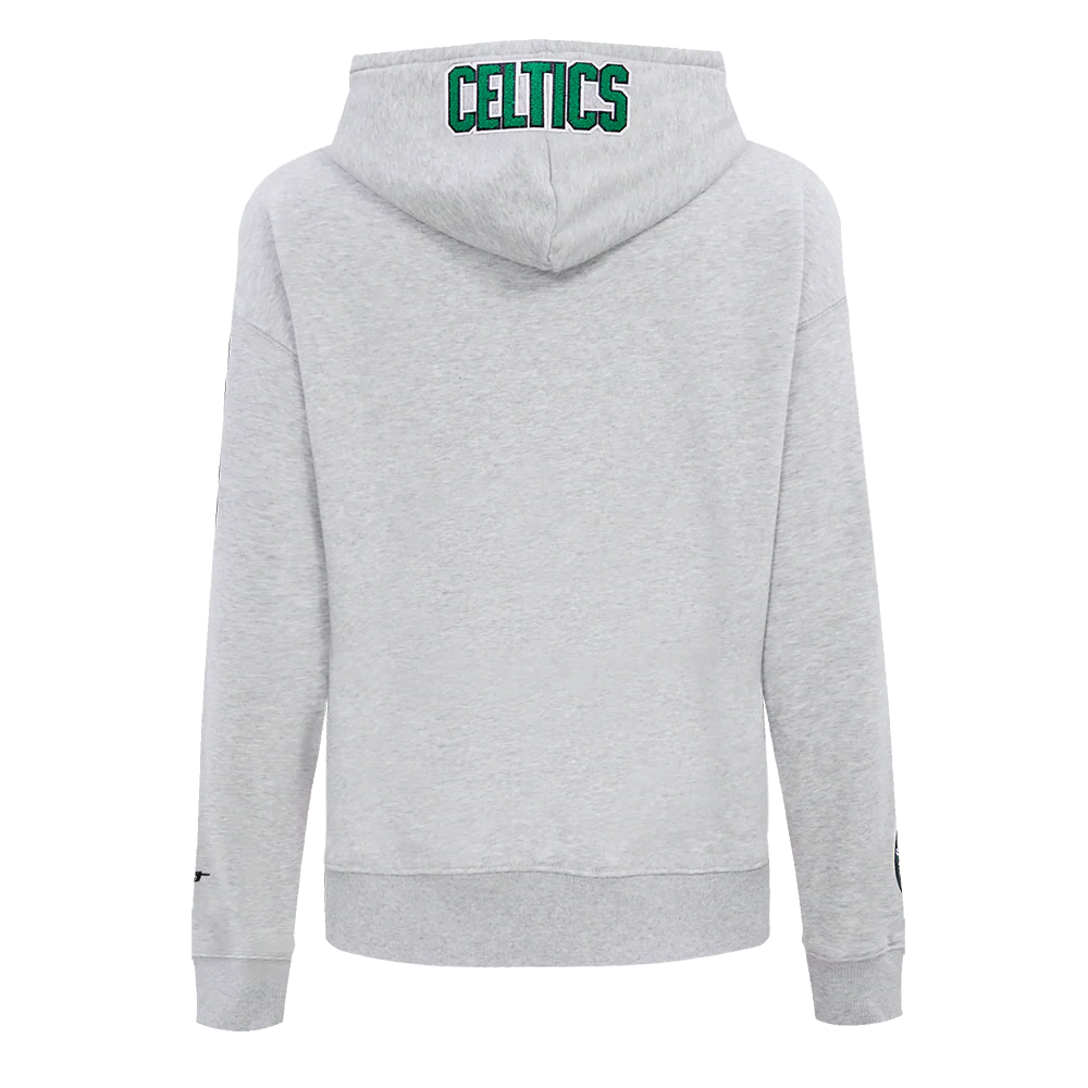 NBA BOSTON CELTICS CLASSIC WOMEN'S PULLOVER HOODIE (HEATHER GREY) - Image 6