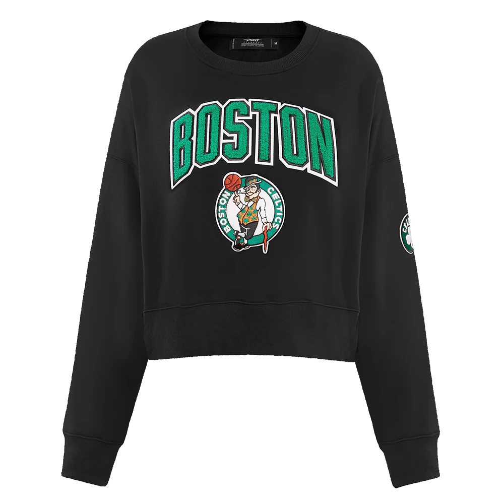 NBA BOSTON CELTICS CLASSIC WOMEN'S CREWNECK (BLACK) - Image 3