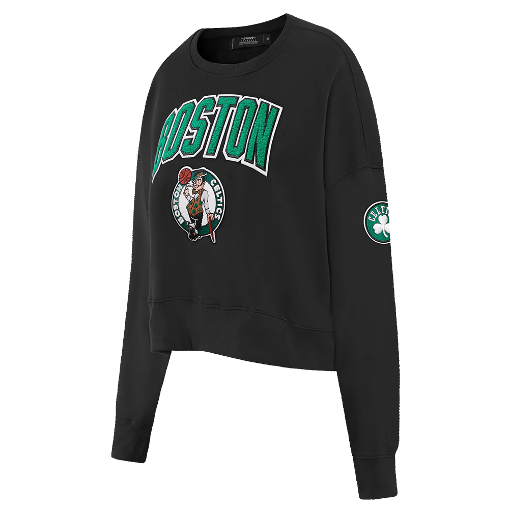 NBA BOSTON CELTICS CLASSIC WOMEN'S CREWNECK (BLACK) - Image 4