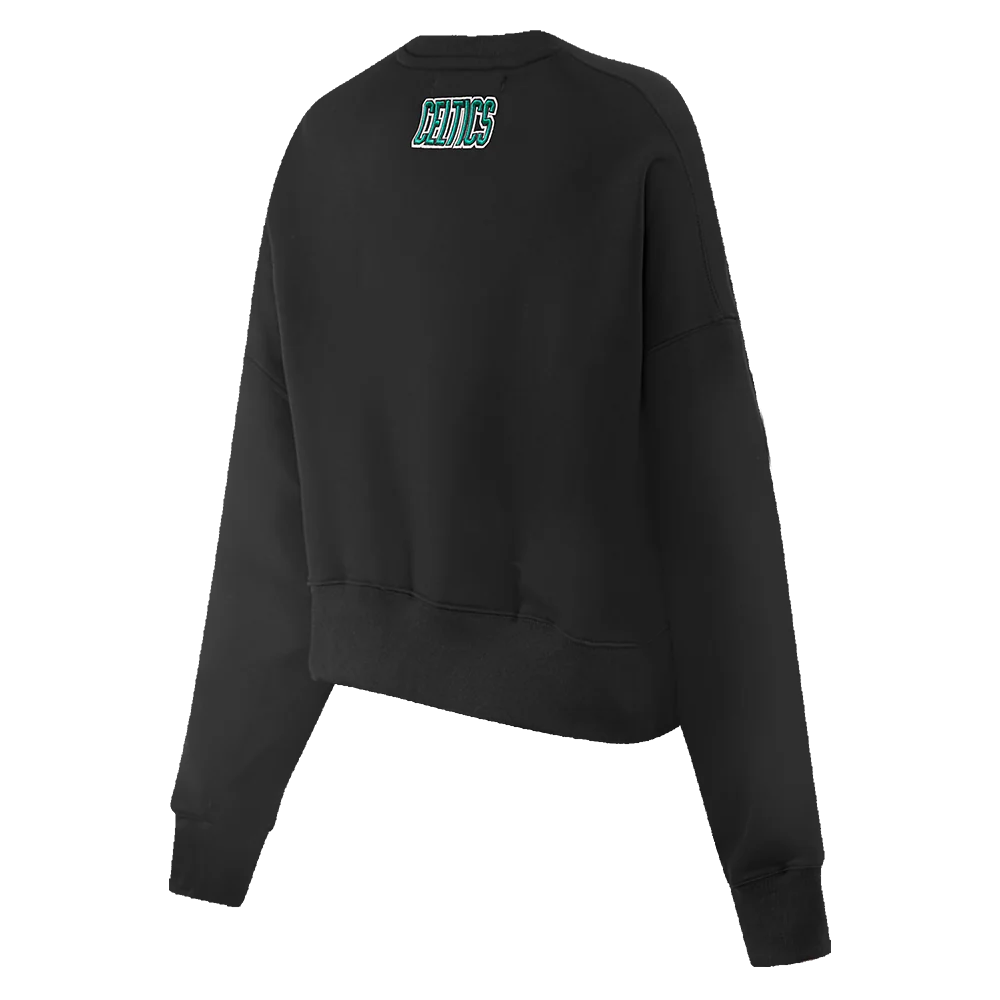 NBA BOSTON CELTICS CLASSIC WOMEN'S CREWNECK (BLACK) - Image 5