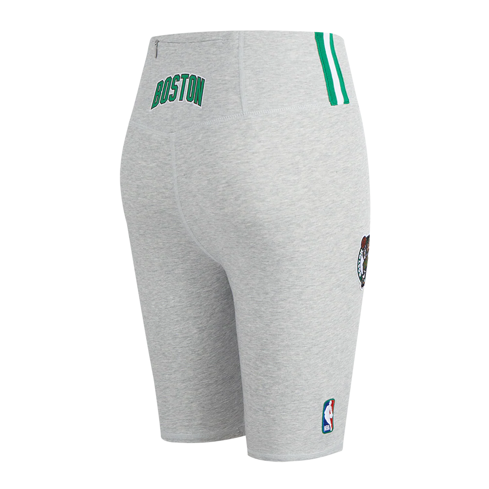 NBA BOSTON CELTICS CLASSIC WOMEN'S BIKE SHORT (HEATHER GREY) - Image 3