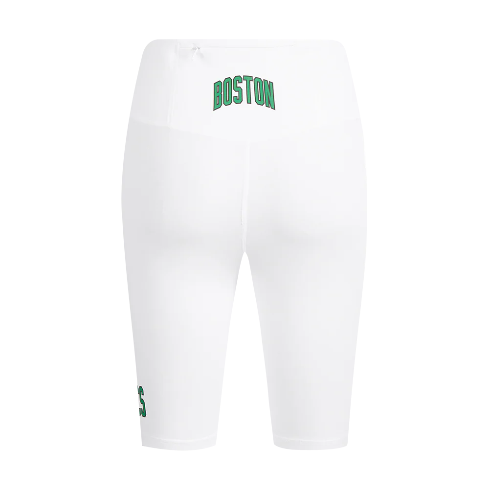 NBA BOSTON CELTICS CLASSIC WOMEN'S BIKE SHORT (WHITE) - Image 4