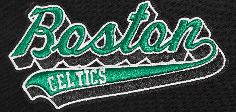 NBA BOSTON CELTICS SCRIPT TAIL WOMEN'S HIGH WAIST JERSEY LEGGING (BLACK) - Image 6