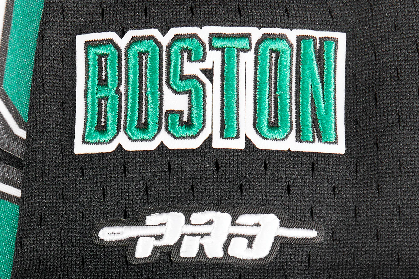 NBA BOSTON CELTICS CLASSIC LITTLE BOYS SHORT SLEEVE MESH TEE (BLACK) - Image 7