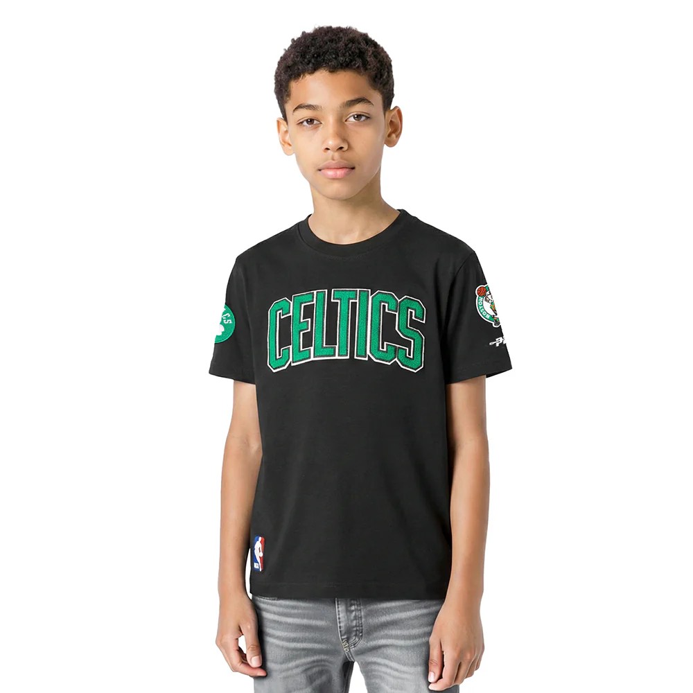 NBA BOSTON CELTICS CLASSIC LITTLE BOYS SHORT SLEEVE TEE (BLACK)