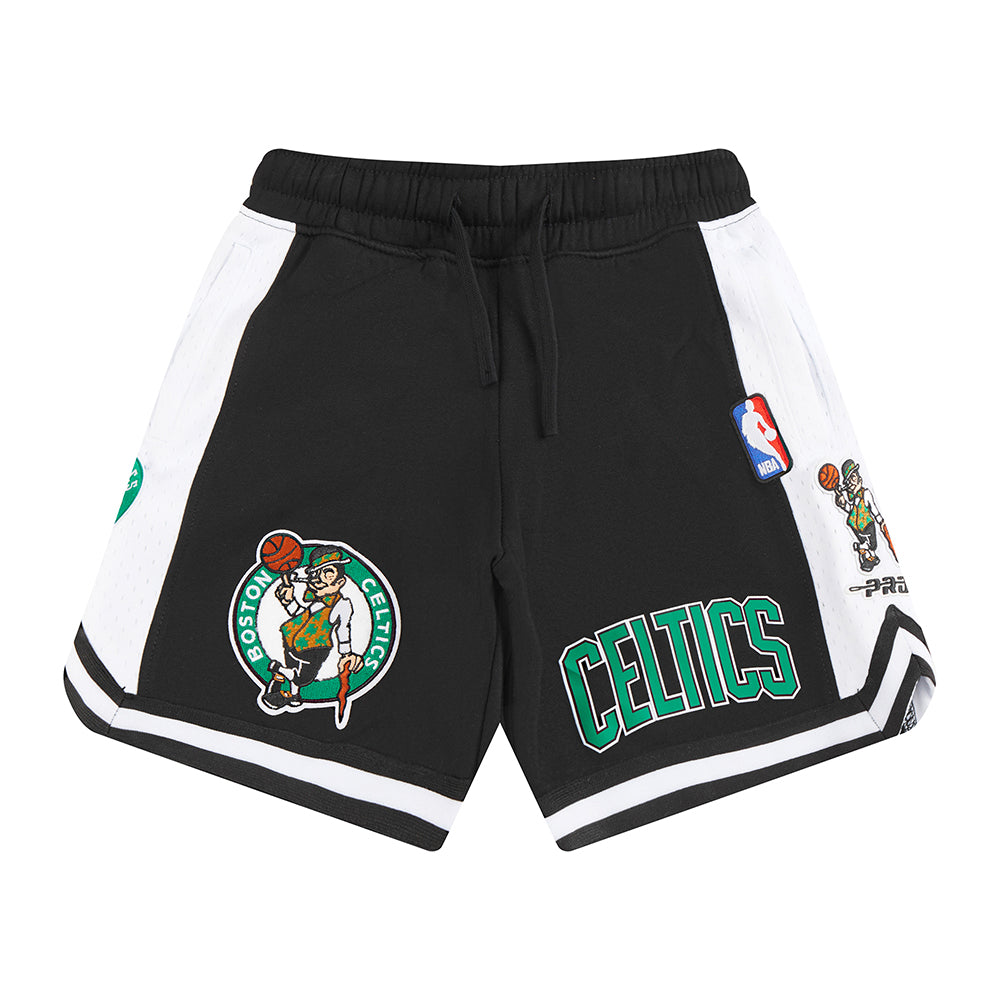 NBA BOSTON CELTICS CLASSIC LITTLE BOYS FLEECE 2.0 SHORT (BLACK) - Image 4