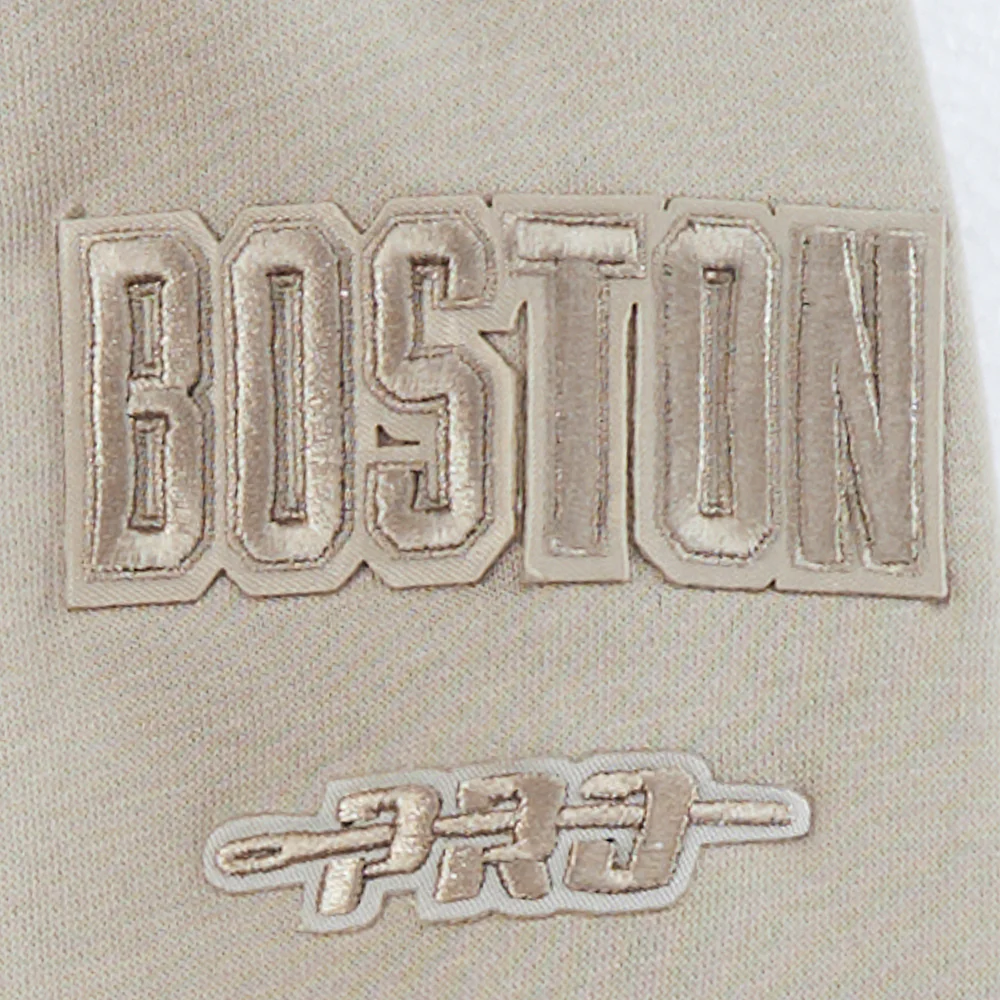NBA BOSTON CELTICS NEUTRAL LITTLE BOYS FLEECE CREWNECK (TAUPE) - Image 5
