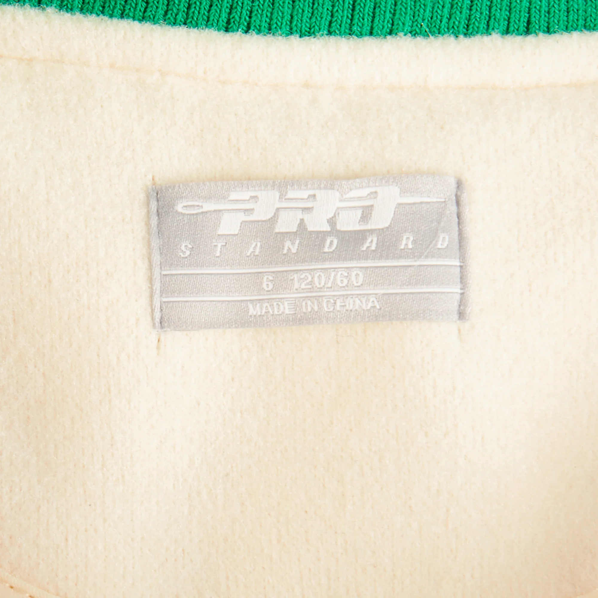 NBA BOSTON CELTICS RETRO CLASSIC LITTLE BOYS RIB WOOL VARSITY JACKET (EGGSHELL/ KELLY GREEN) - Image 11