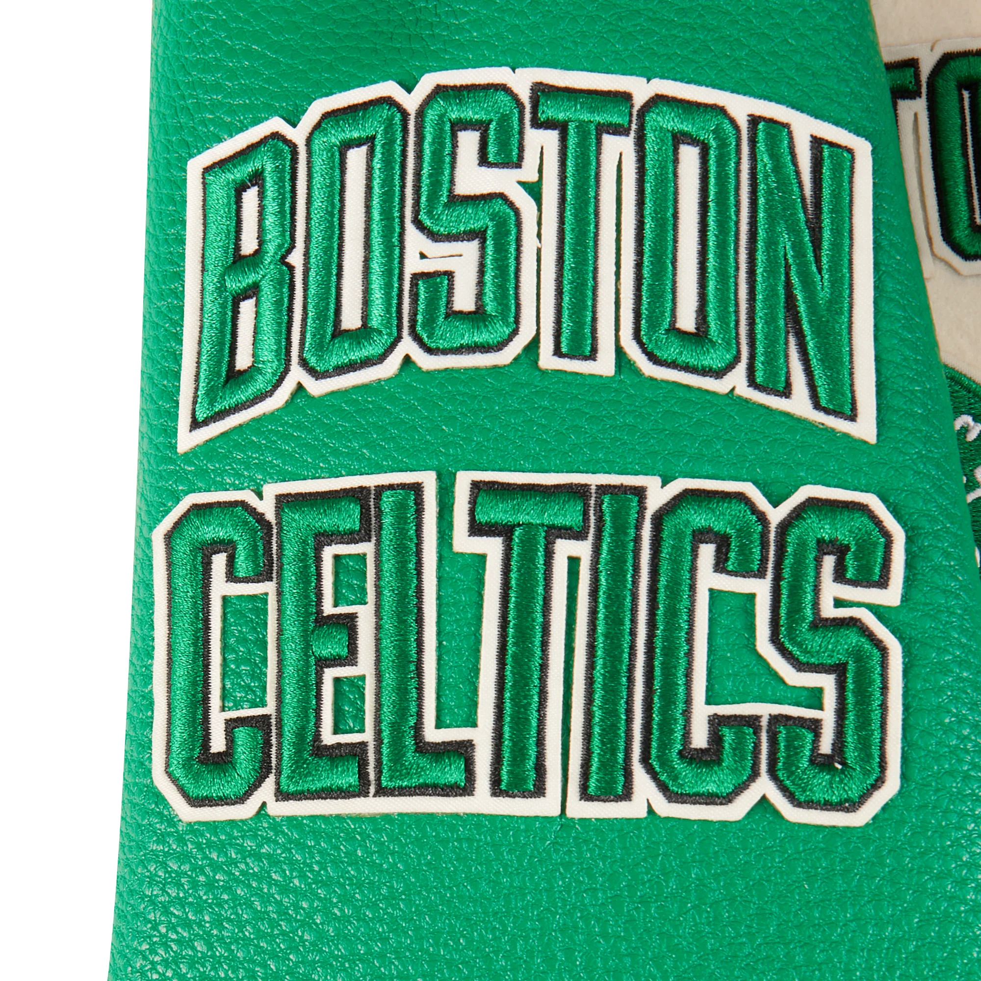 NBA BOSTON CELTICS RETRO CLASSIC LITTLE BOYS RIB WOOL VARSITY JACKET (EGGSHELL/ KELLY GREEN) - Image 8