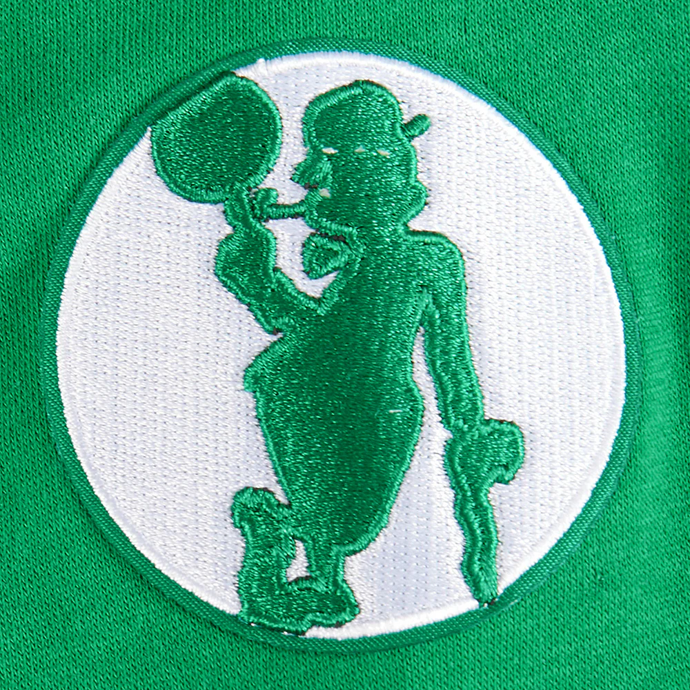 NBA BOSTON CELTICS RETRO CLASSIC LITTLE GIRLS  RIB FLEECE CREWNECK (KELLY GREEN) - Image 6