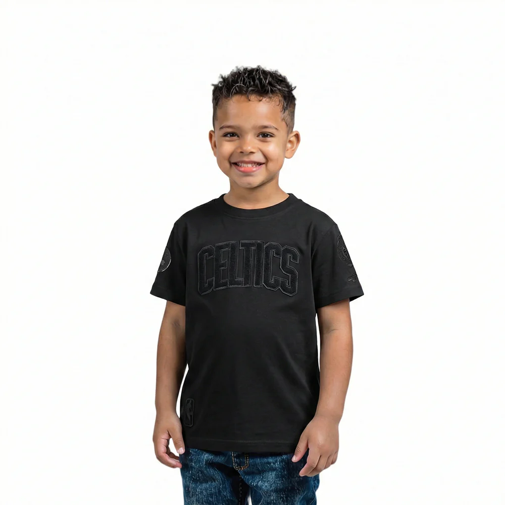 NBA BOSTON CELTICS TRIPLE BLACK TODDLER BOYS SHORT SLEEVE TEE (BLACK)