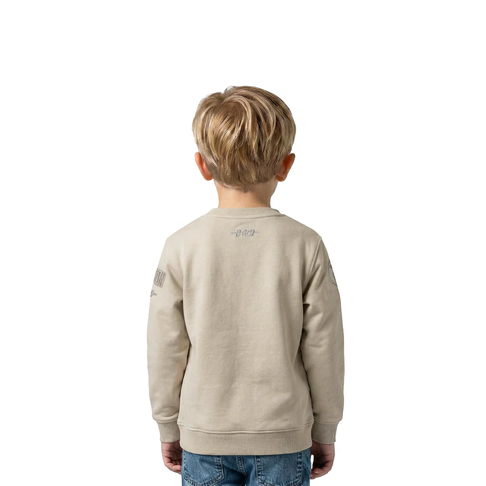 NBA BOSTON CELTICS NEUTRAL TODDLER BOYS FLEECE CREWNECK (TAUPE) - Image 2