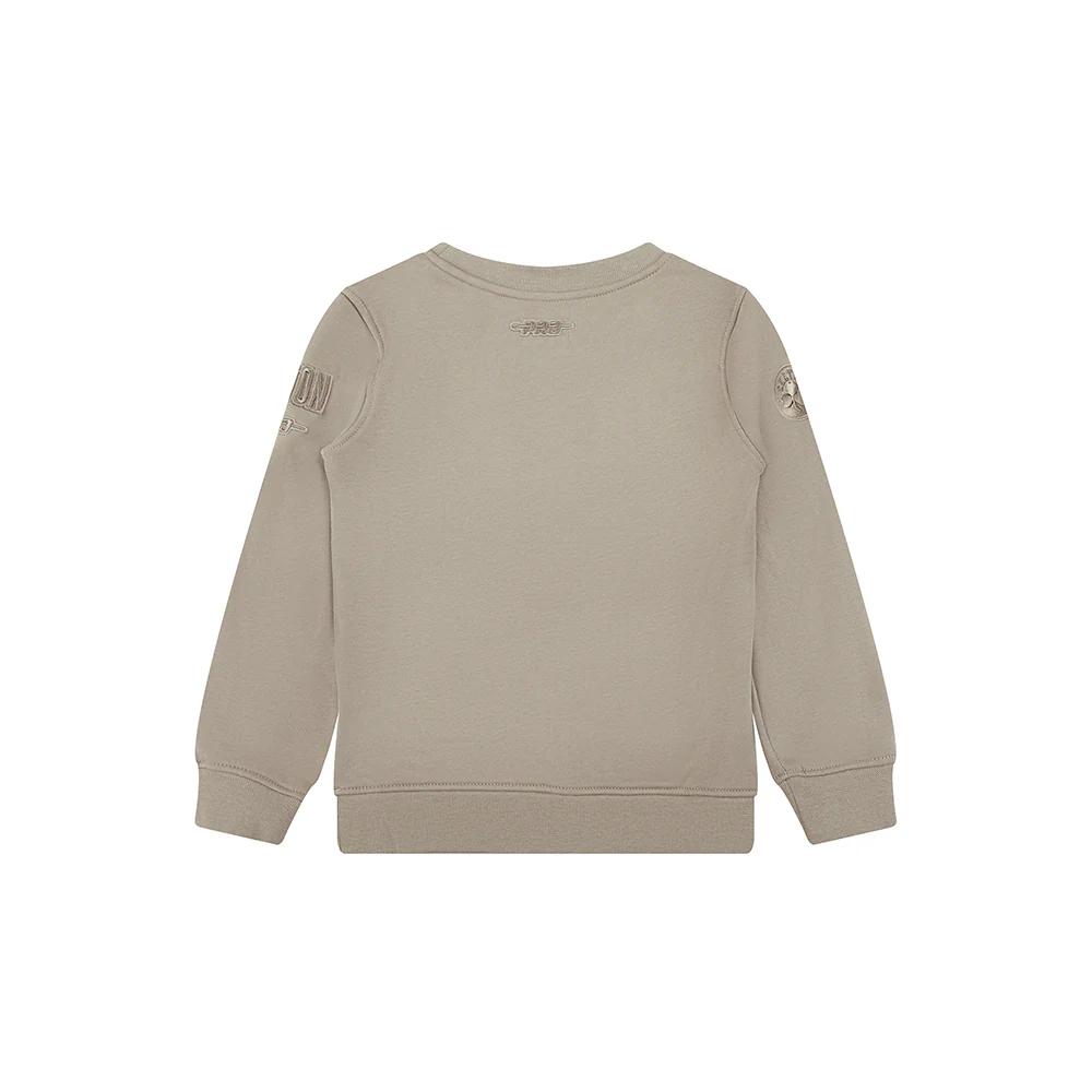 NBA BOSTON CELTICS NEUTRAL TODDLER BOYS FLEECE CREWNECK (TAUPE) - Image 4