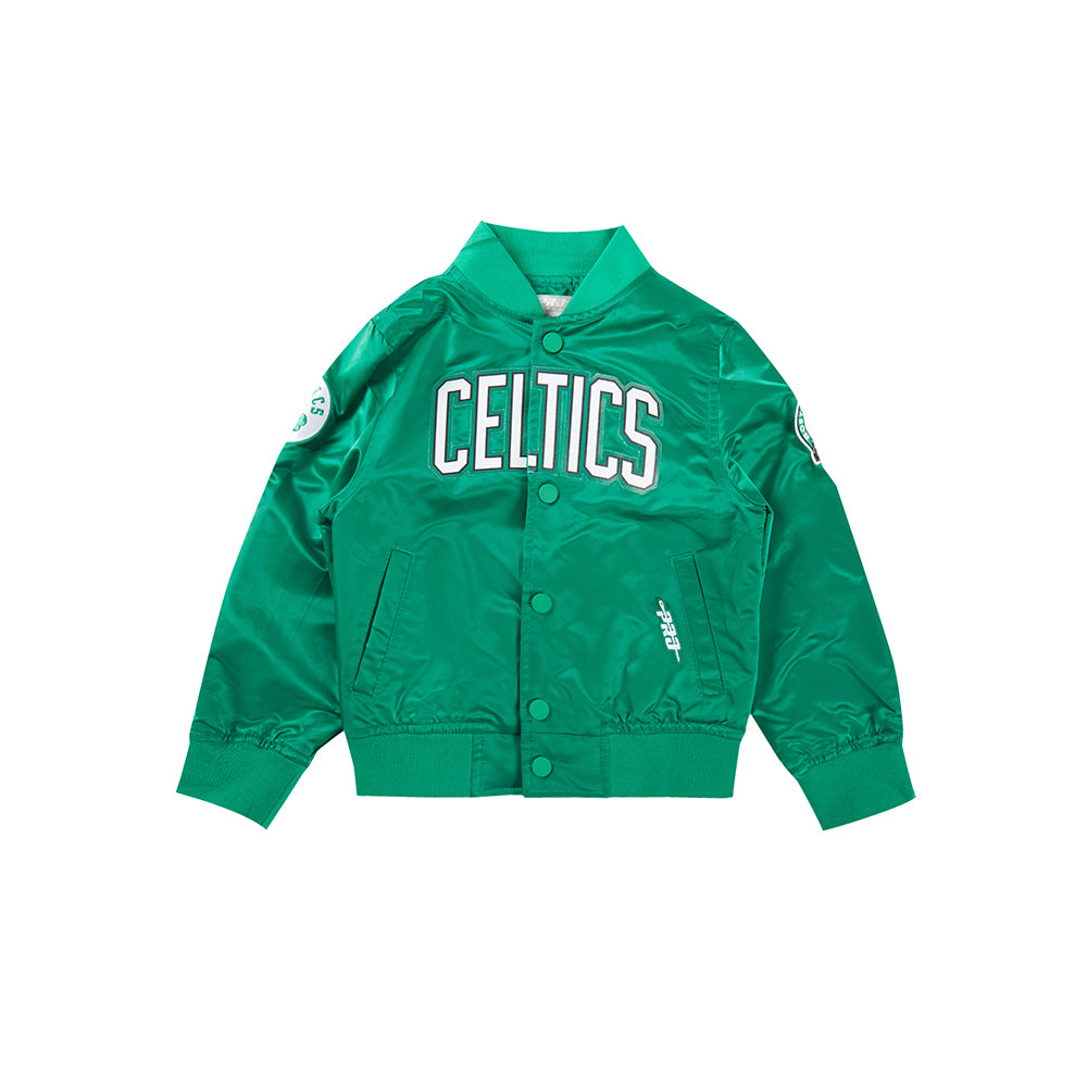 NBA BOSTON CELTICS CLASSIC UNISEX TODDLER BOYS SATIN JACKET (KELLY GREEN) - Image 3