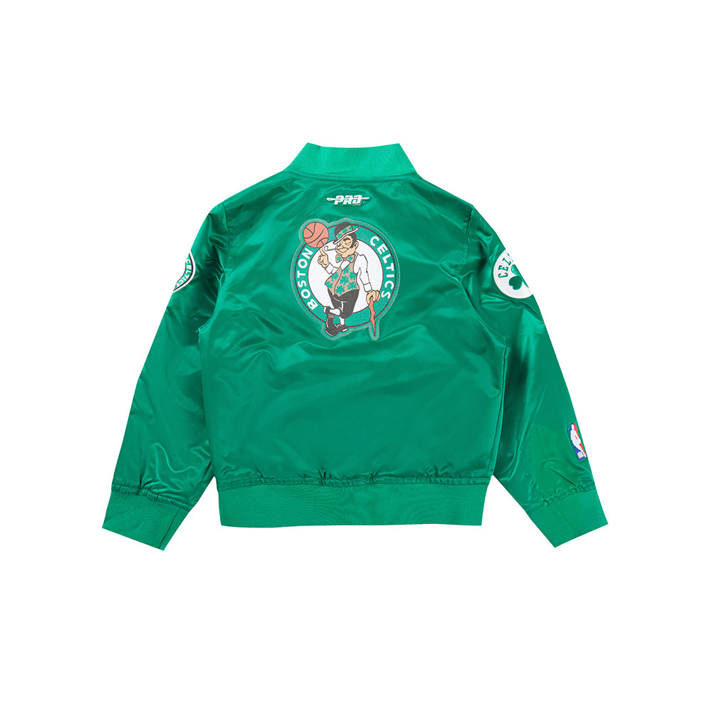 NBA BOSTON CELTICS CLASSIC UNISEX TODDLER BOYS SATIN JACKET (KELLY GREEN) - Image 4