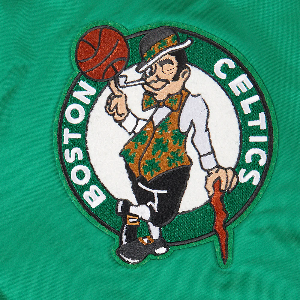 NBA BOSTON CELTICS RETRO CLASSIC TODDLER BOYS RIB SATIN JACKET (KELLY GREEN) - Image 7