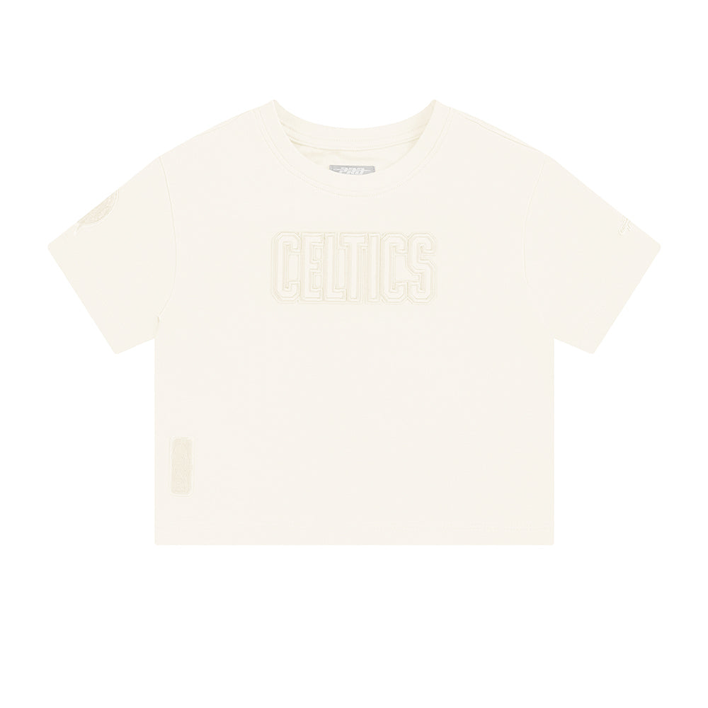 NBA BOSTON CELTICS NEUTRAL TODDLER GIRLS SHORT SLEEVE BOXY TEE (EGGSHELL) - Image 3