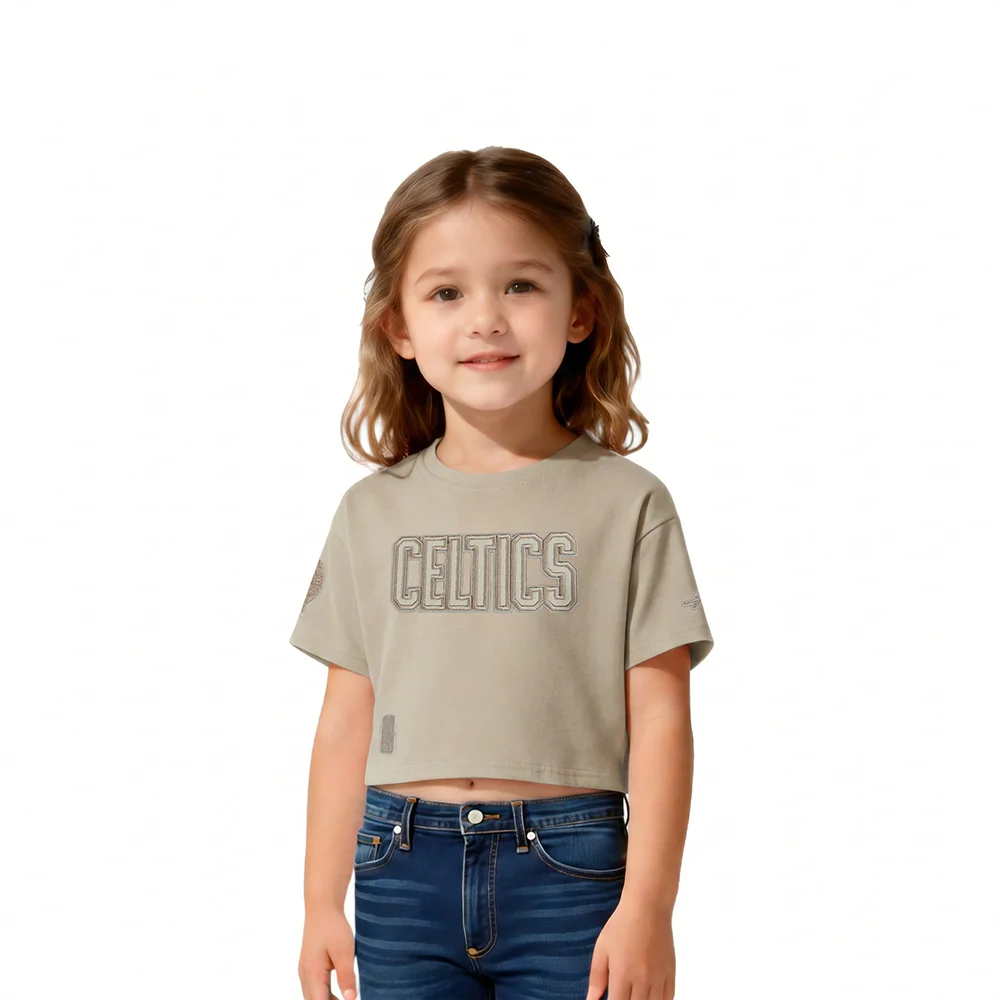 NBA BOSTON CELTICS NEUTRAL TODDLER GIRLS SS BOXY TEE (TAUPE)