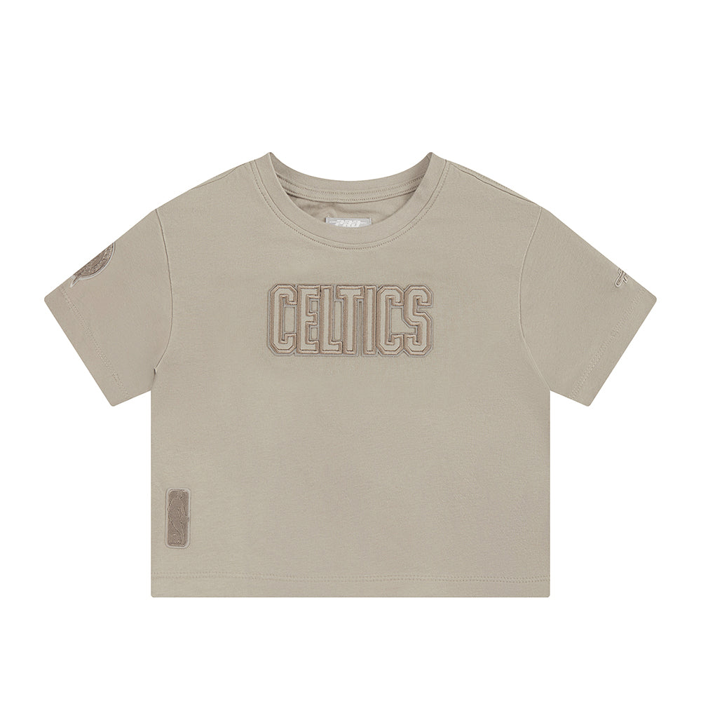 NBA BOSTON CELTICS NEUTRAL TODDLER GIRLS SS BOXY TEE (TAUPE) - Image 3