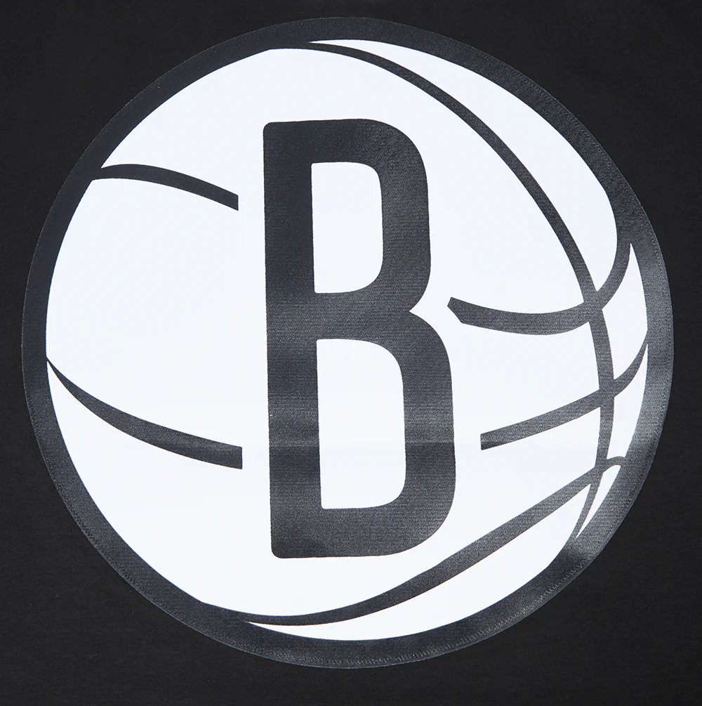 NBA BROOKLYN NETS CLASSIC MESH MEN'S SINGLE JERSEY STRIPED TEE (BLACK/GRAY) - Image 7