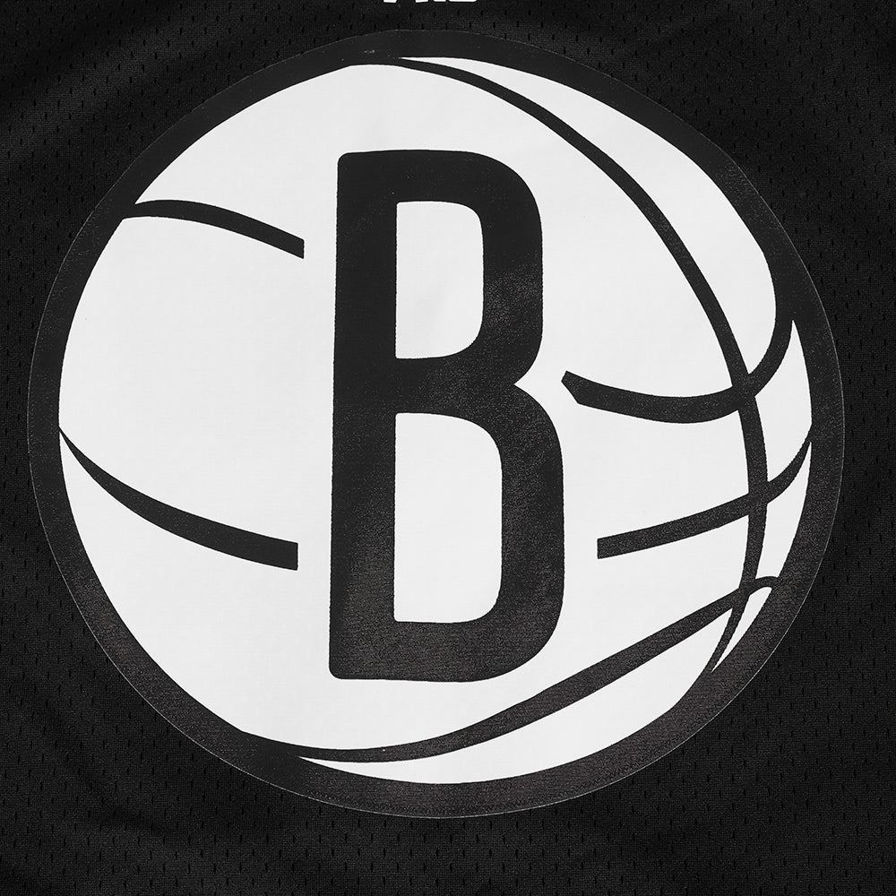 NBA BROOKLYN NETS CLASSIC MEN'S MESH BUTTON DOWN JERSEY (BLACK/GRAY) - Image 9