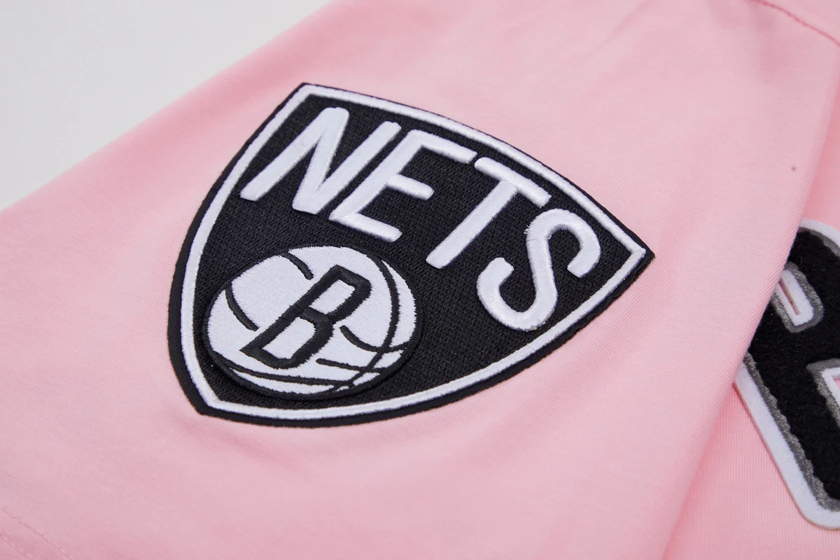 NBA BROOKLYN NETS CLASSIC CHENILLE MEN'S TEE (PINK) - Image 8