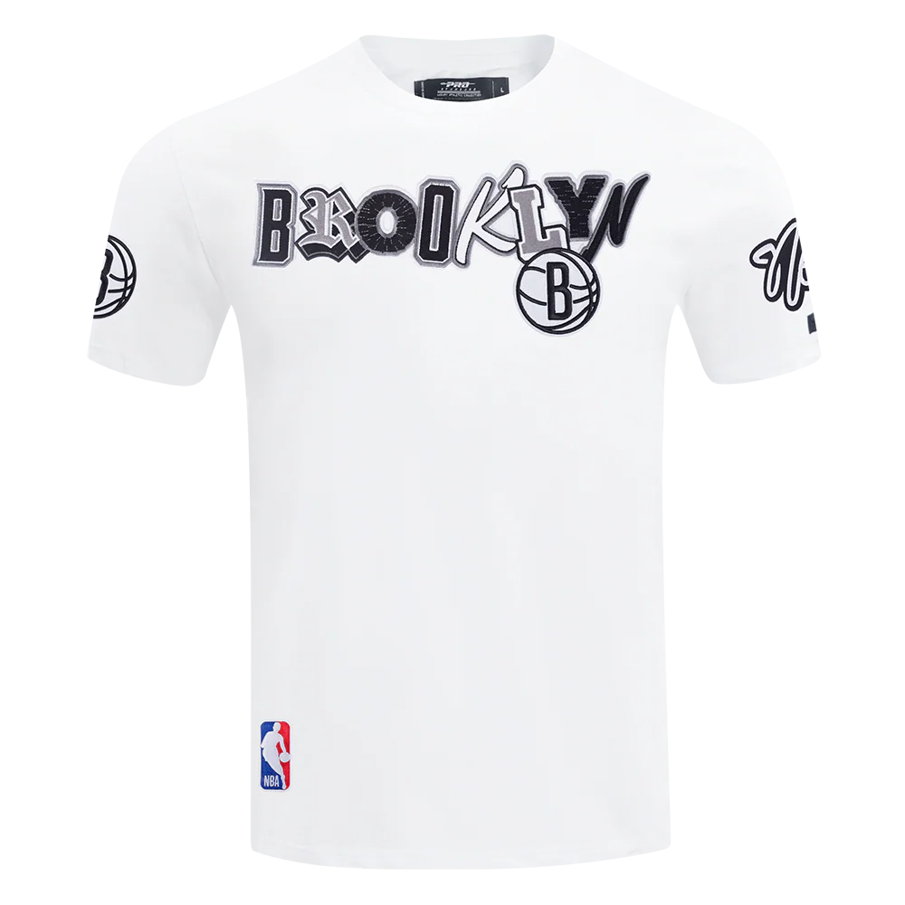 NBA BROOKLYN NETS CITY RANSOM MEN'S SINGLE JERSEY TEE (WHITE)