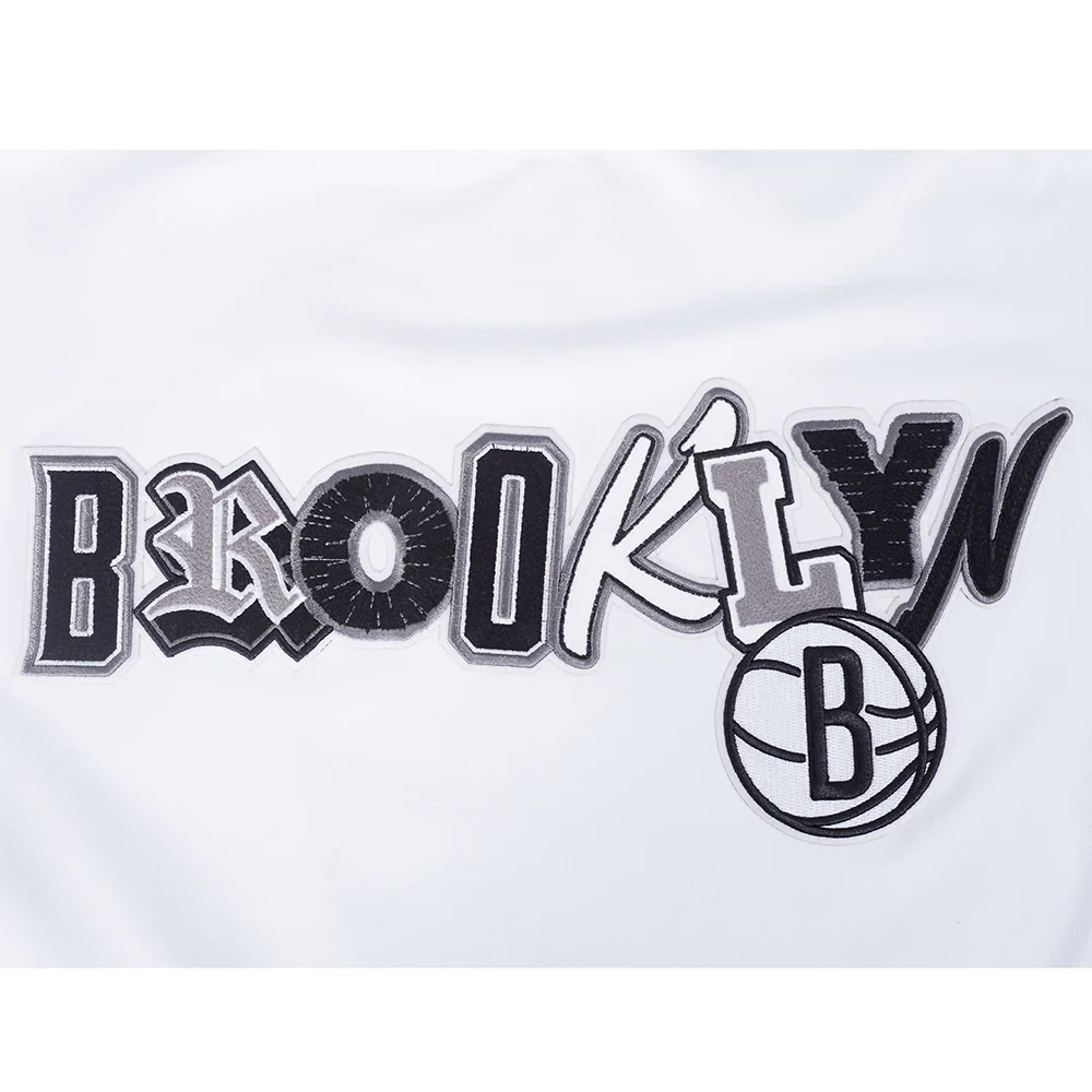 NBA BROOKLYN NETS CITY RANSOM MEN'S SINGLE JERSEY TEE (WHITE) - Image 8