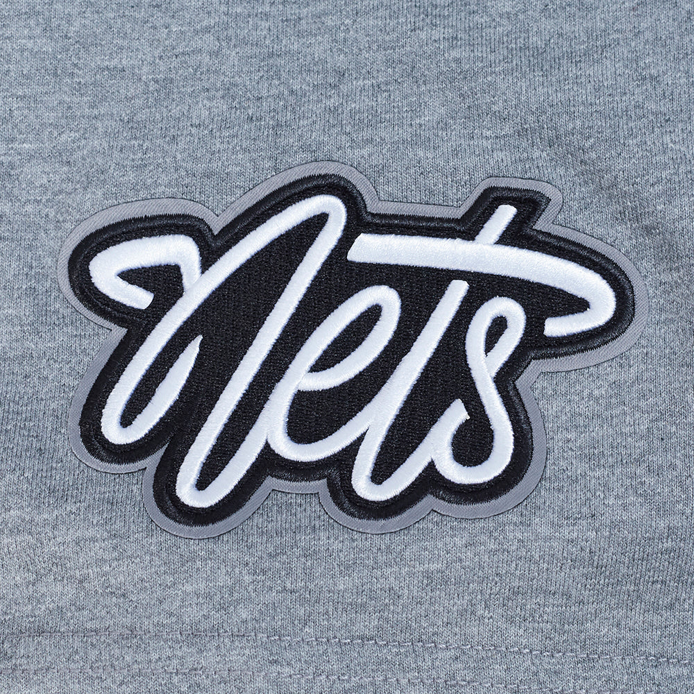 NBA BROOKLYN NETS LIVING LARGE MEN'S CJ DROP SHOULDER TEE (DARK HEATHER GRAY) - Image 5