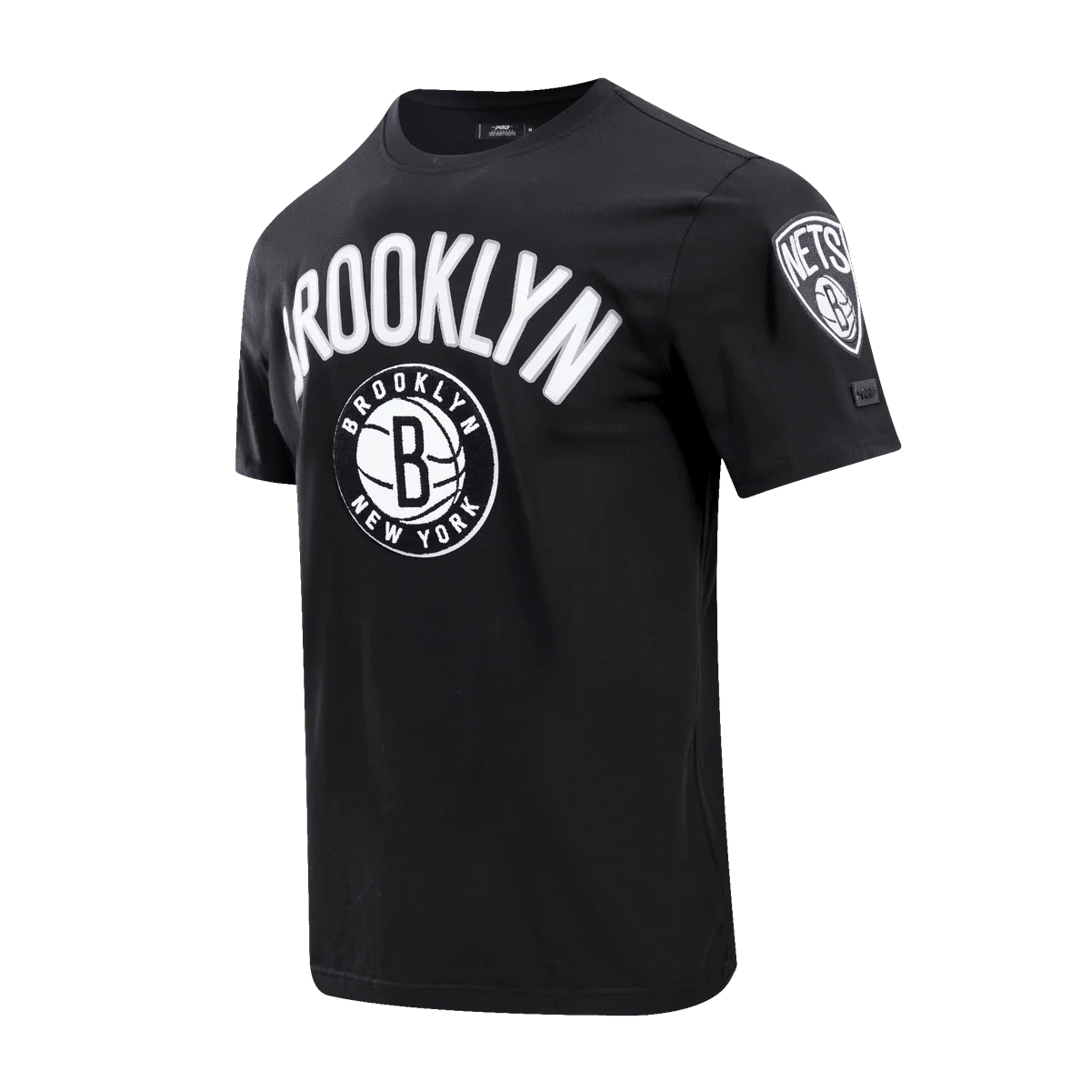 NBA BROOKLYN NETS CLASSIC BRISTLE MEN'S TEE (BLACK) - Image 5