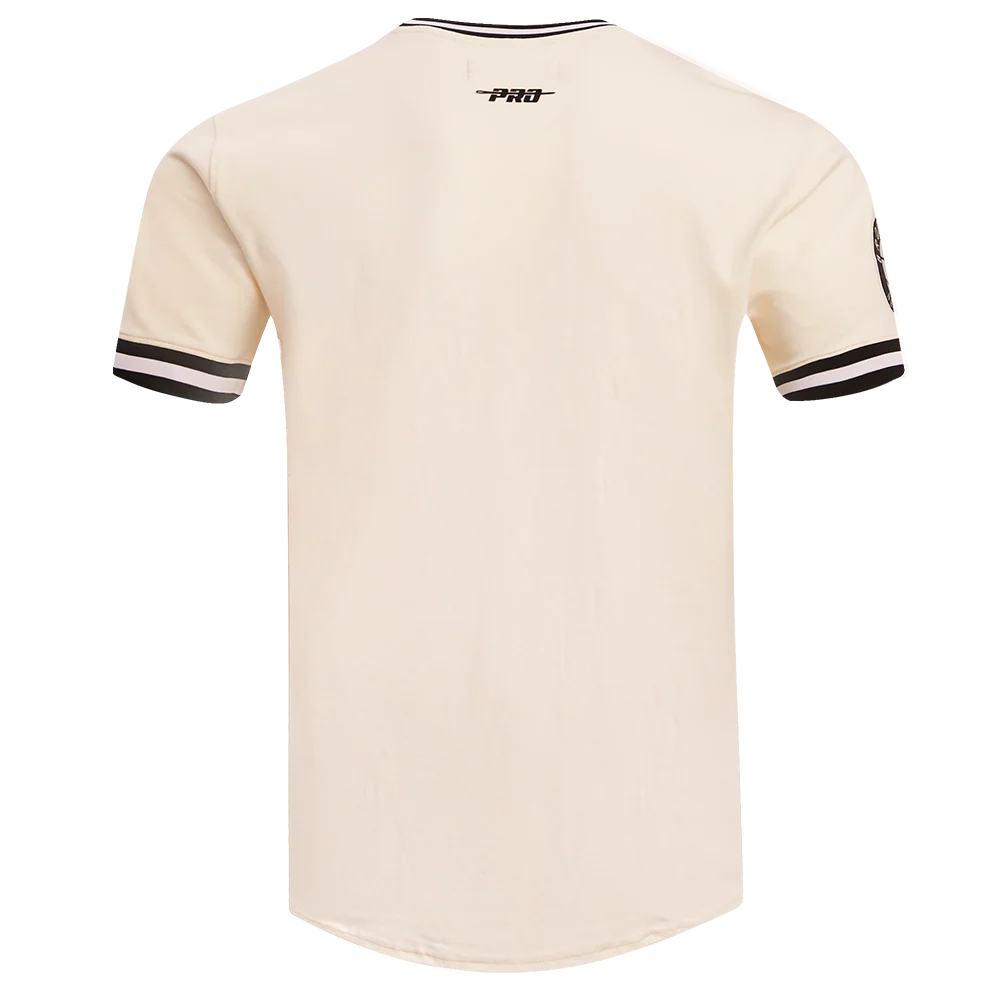 NBA BRROKLYN NETS RETRO CLASSIC MEN'S TEE (EGGSHELL/ BLACK) - Image 4