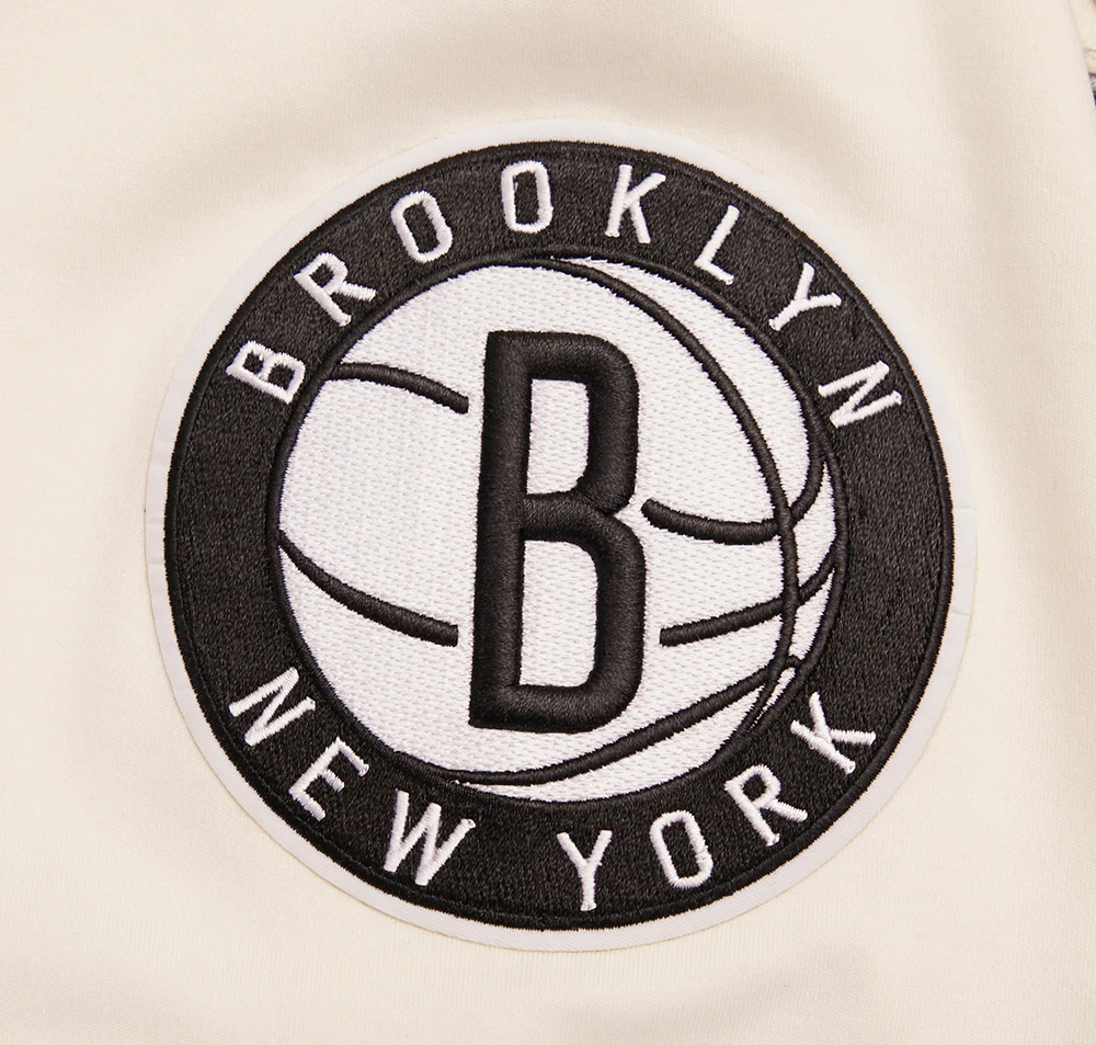 NBA BRROKLYN NETS RETRO CLASSIC MEN'S TEE (EGGSHELL/ BLACK) - Image 7