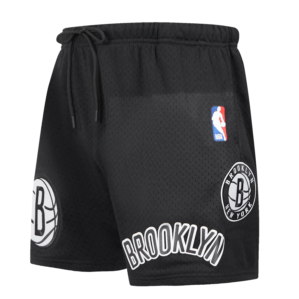 NBA BROOKLYN NETS CLASSIC MEN'S MESH SHORT (BLACK)