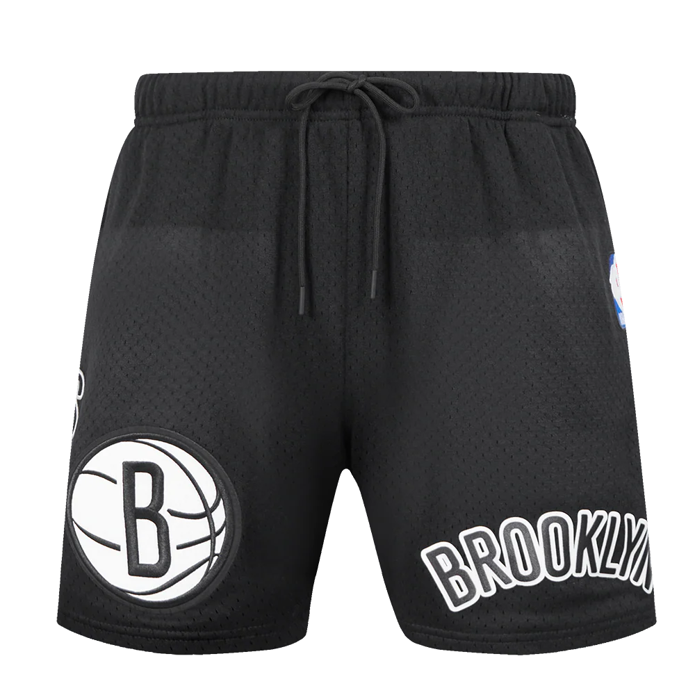 NBA BROOKLYN NETS CLASSIC MEN'S MESH SHORT (BLACK) - Image 2