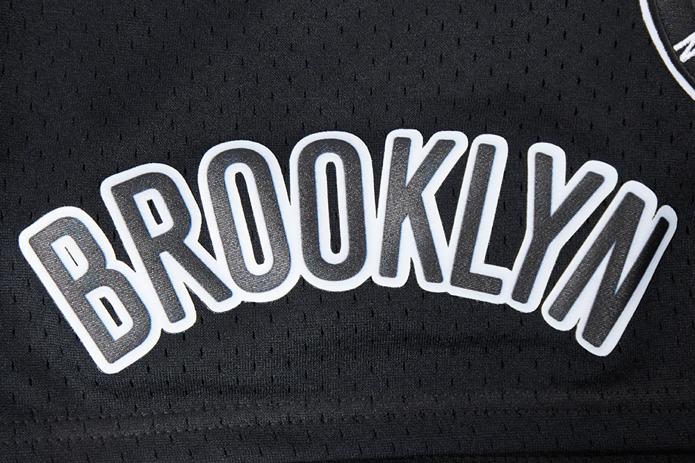 NBA BROOKLYN NETS CLASSIC MEN'S MESH SHORT (BLACK) - Image 5
