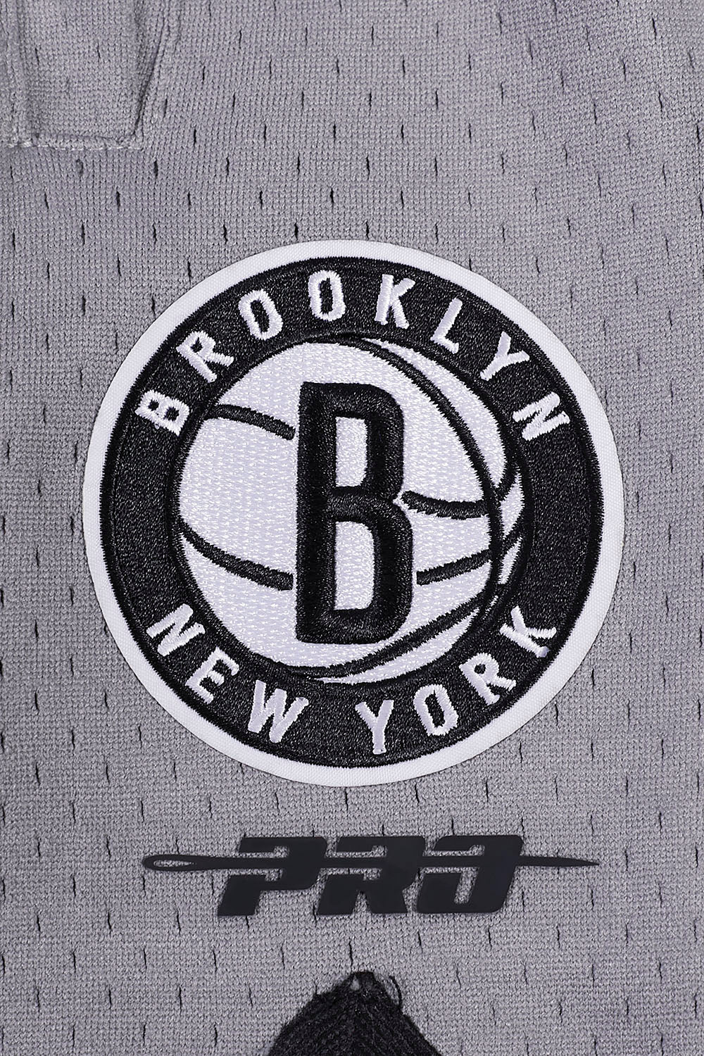 NBA BROOKLYN NETS SCRIPT TAIL MEN'S DOUBLE KNIT 2.0 SHORT (BLACK/GRAY) - Image 5