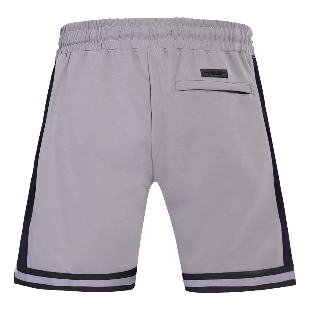 NBA BROOKLYN NETS SCRIPT TAIL MEN'S DOUBLE KNIT 2.0 SHORT (GRAY/BLACK) - Image 4