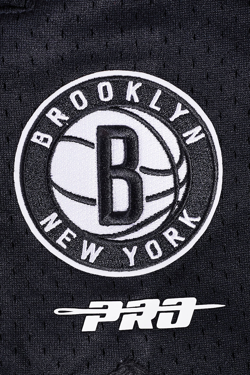 NBA BROOKLYN NETS SCRIPT TAIL MEN'S DOUBLE KNIT 2.0 SHORT (GRAY/BLACK) - Image 7
