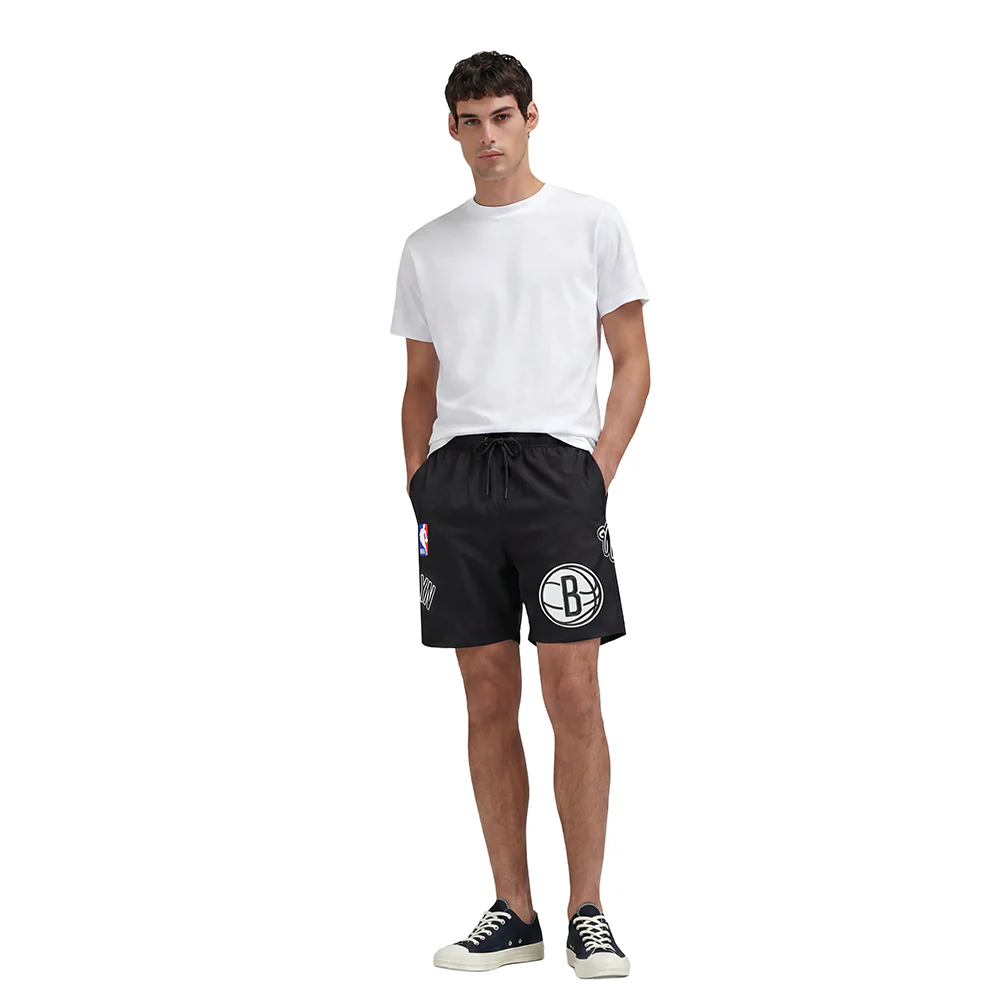 NBA BROOKLYN NETS CLASSIC WOVEN M WOVEN SHORT (BLACK) - Image 3