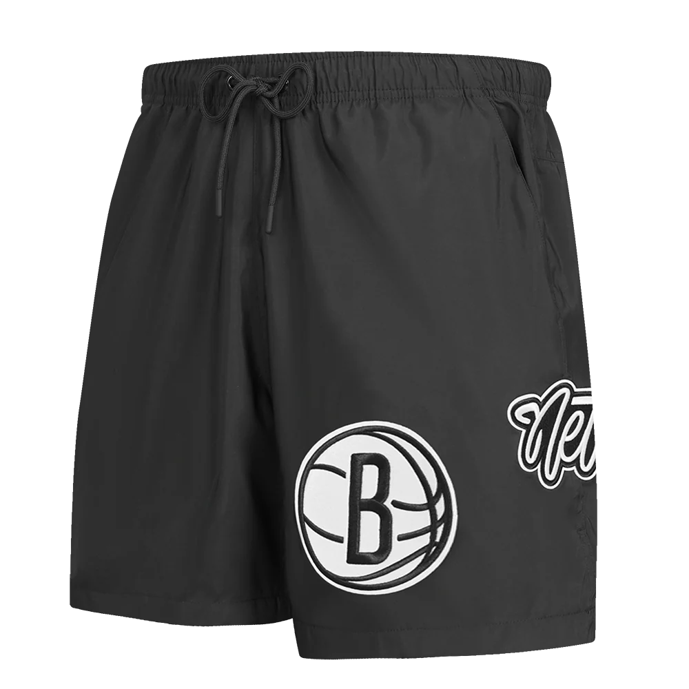 NBA BROOKLYN NETS CLASSIC WOVEN M WOVEN SHORT (BLACK) - Image 4