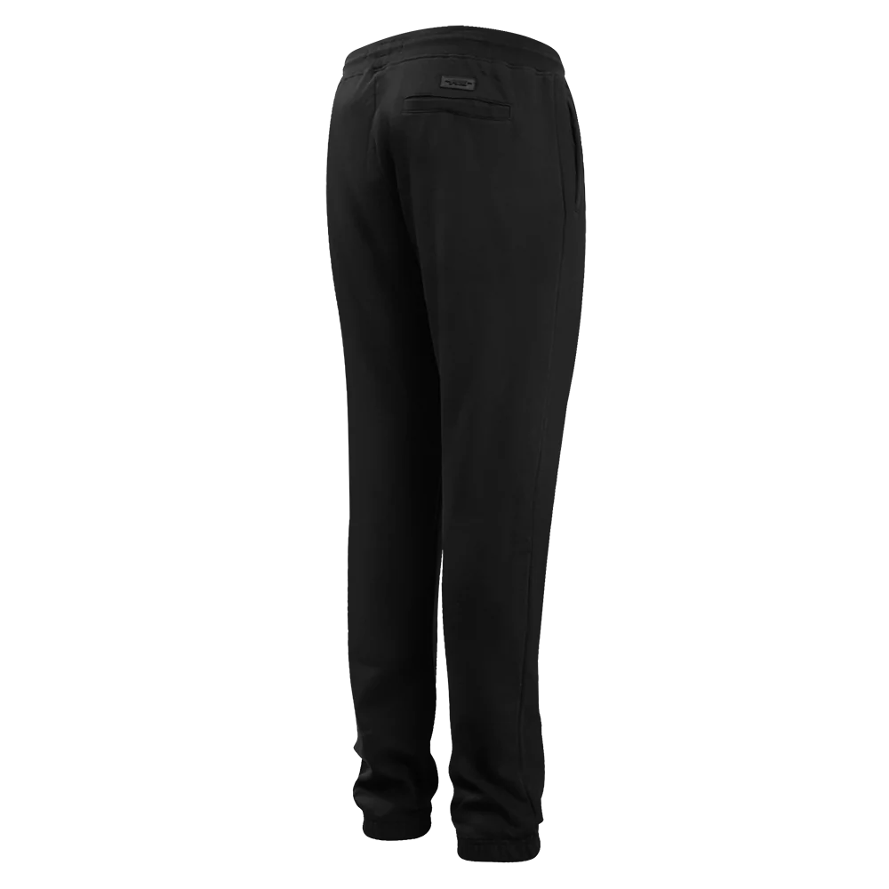 NBA BROOKLYN NETS OLD ENGLISH MEN'S SWEATPANT (BLACK) - Image 3