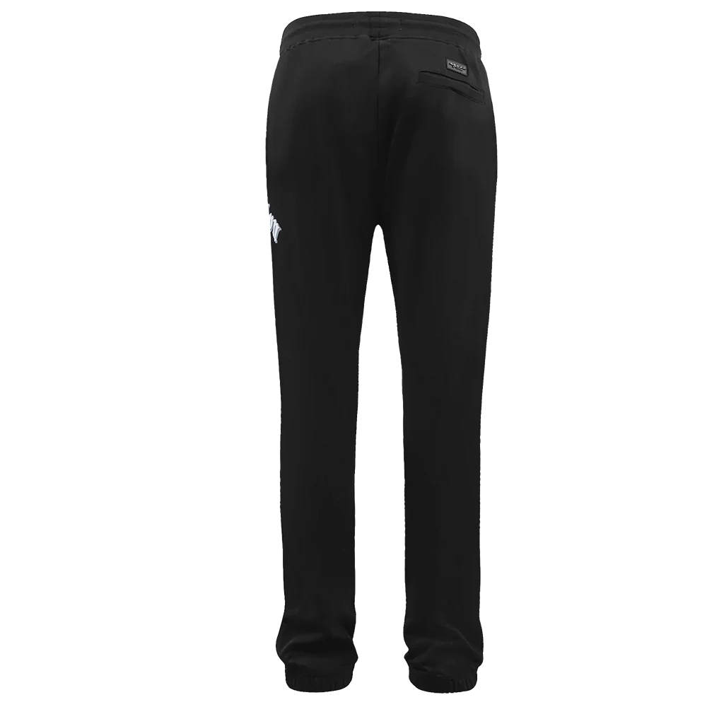 NBA BROOKLYN NETS OLD ENGLISH MEN'S SWEATPANT (BLACK) - Image 4