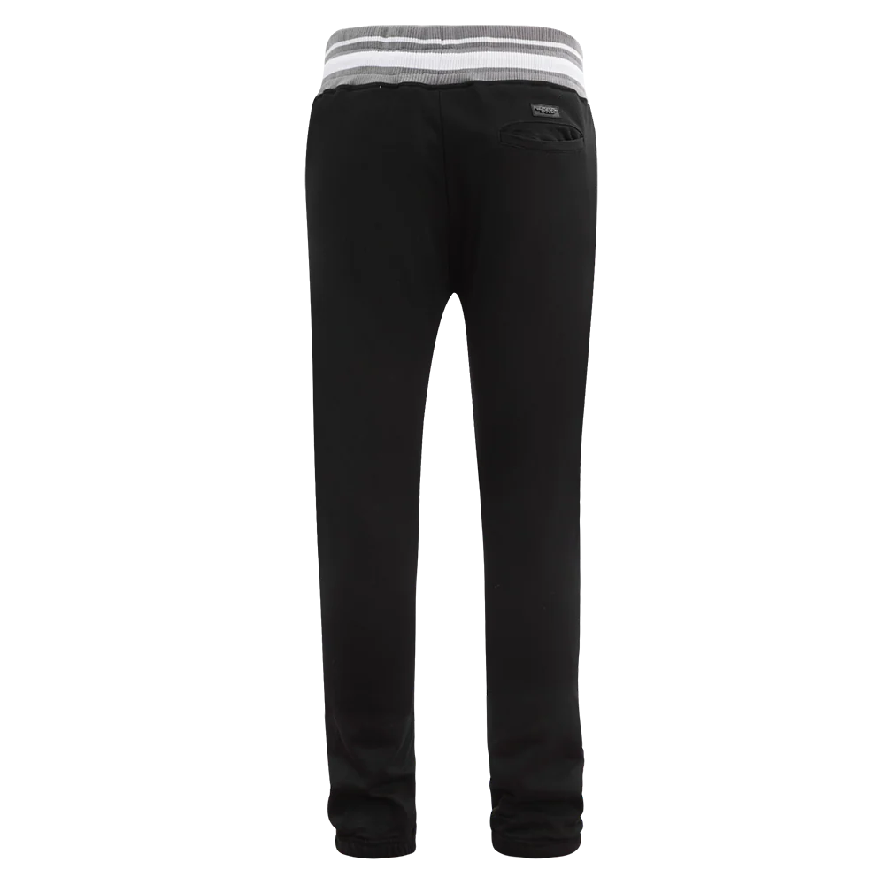 NBA BROOKLYN NETS MASHUP MEN'S RIB SWEATPANT (BLACK/GRAY) - Image 4