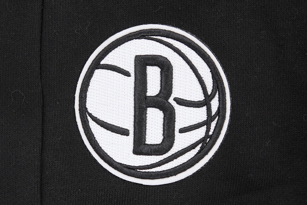 NBA BROOKLYN NETS MASHUP MEN'S RIB SWEATPANT (BLACK/GRAY) - Image 5